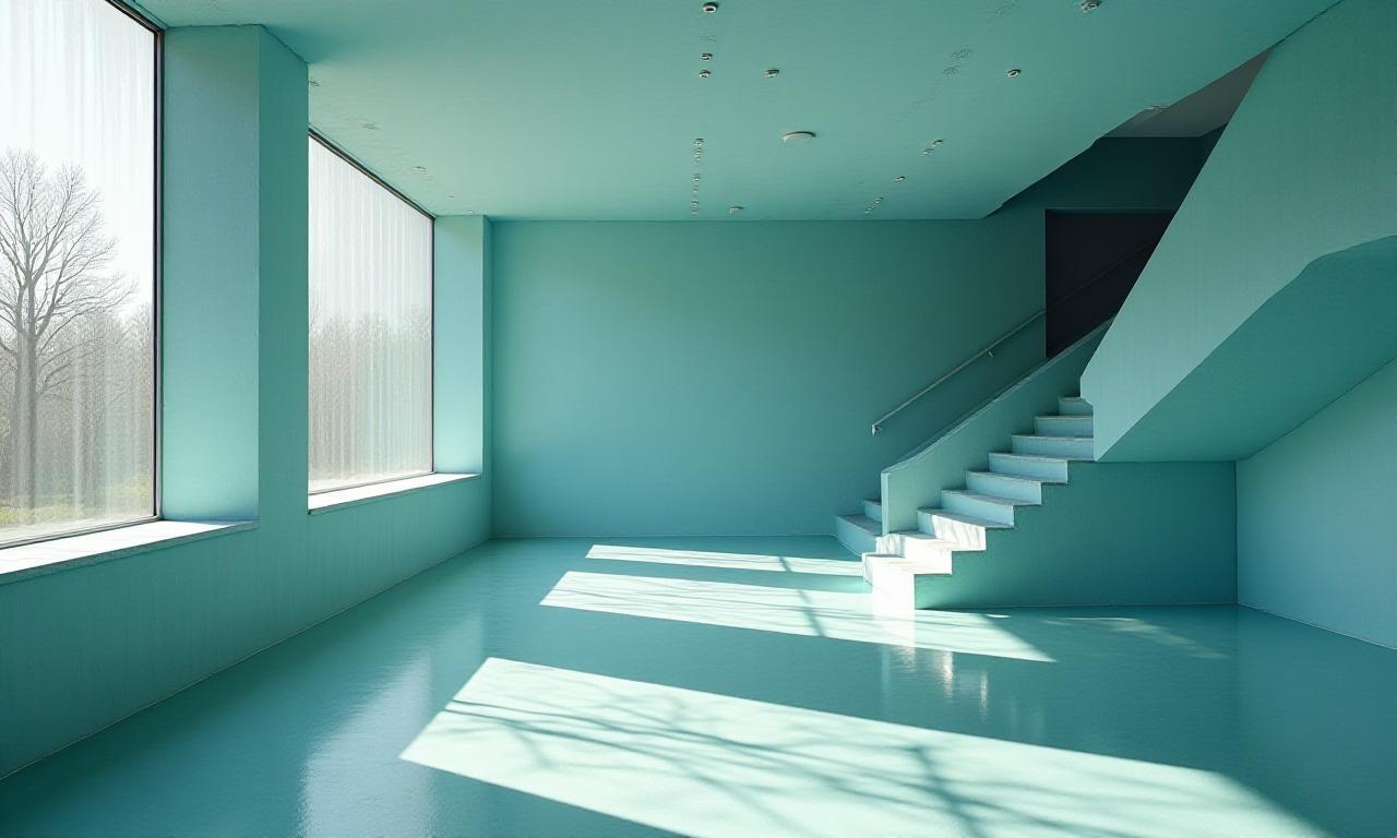 Minimalist Bauhaus interior with clean lines